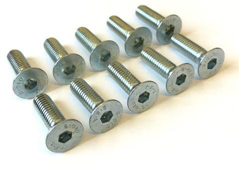 Set of 10 Countersunk M6 20mm Floor Tray Bolts