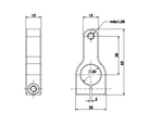 Silver Aluminium Pedal Stop Bracket 20mm I/D