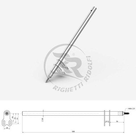 Birel Compkart Freeline Pattern M8 500mm Steering Column